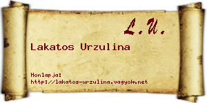 Lakatos Urzulina névjegykártya